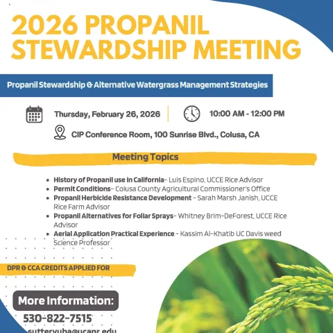 2026 Propanil Stewardship Meeting Flyer (JPG)