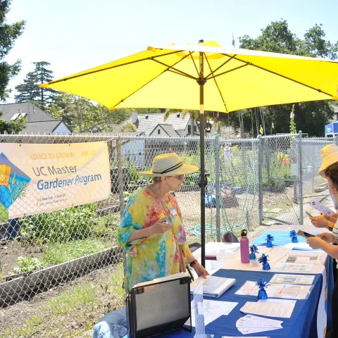 Master Gardener table at event