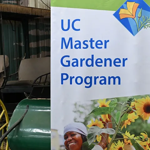 UC Master Gardener Banner at the Dixon May Fair