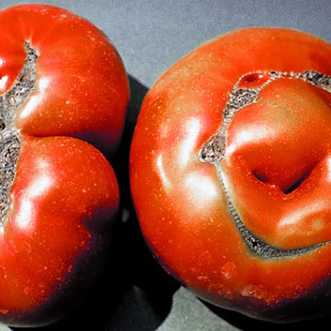 disfigured tomatoes