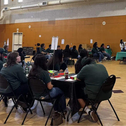 Melissa Guillen and Ella Mitchell present a youth development training