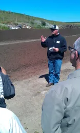 Teddy Stray explains how separated solids are composted.