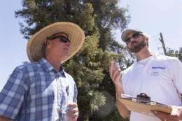 CE Farm Advisor Steve Orloff and CE Specialist Brad Hanson (photo by Todd Fitchette)