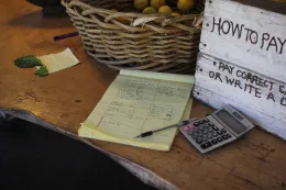Record book at Gospel Flat Farm