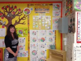 Teacher with Nutrition Corner