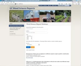weed report database screenshot