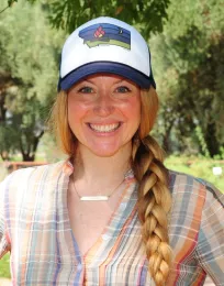 Sarah the Bee Girl: Sarah Red-Laird. (Photo by Kathy Keatley Garvey)