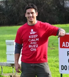 Bernardo Niño serves as the program manager of the California Master Beekeeper Program. (Photo by Kathy Keatley Garvey)