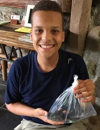 Noah Crockette at age 15 participated on an insect collecting trip to Belize. He won an international award to do beetle research. (Photo by Fran Keller)