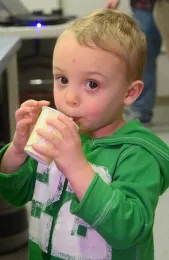 Mikah Jarvis, 2, of Davis, enjoys