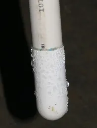 At tensions less than 80 kPa water can freely move through the small pores in the ceramic cup without air entering into the tensiometer