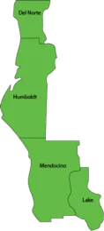 Map of North Coast Counties