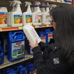 Always read the label before purchasing to ensure you choose the correct product for your needs. (Credit: E Lander)