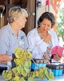 At Garden of the Sun, Caballero and Estolano learned how the Master Gardener Program serves the community.