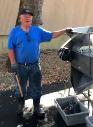 McGourty crushed grapes that were exposed to River Fire smoke at UC Hopland Research and Extension Center.