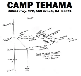 Camp Tehama Directions Map