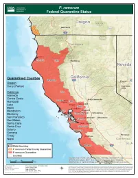 Sudden Oak Death quarantine map.