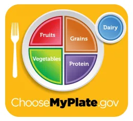 Choose MyPlate eating pattern shows the five food groups you should try to include everyday.