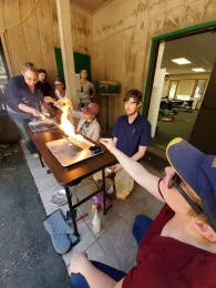 Teachers practice delivering lessons from the FireWorks Oak Woodlands curriculum.