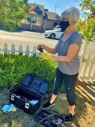 Garden Sense irrigation demo. Photo by Wink Grelis