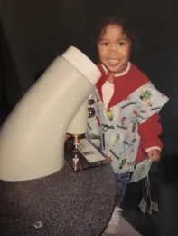 This is future entomologist Rebecca 