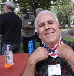 Entomologist Jeff Smith, curator of the Lepidoptera collection at the Bohart Museum, smiles at the camera. (Photo by Kathy Keatley Garvey)