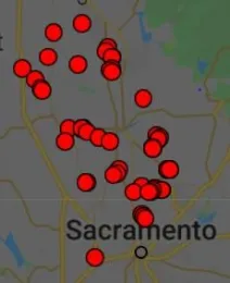 Figure 1. Samples were collected from across the rice-growing region, in all major rice-growing counties except for Sacramento.