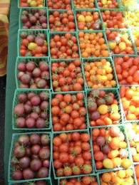 red and yellow small cherry tomatos