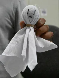 Meet Bob, a gall ghost made by Isaac Nottie of Fairfield. (Photo by Kathy Keatley Garvey)