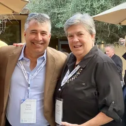 Vice President Glenda Humiston talked with Del Norte County Supervisor Chris Howard.