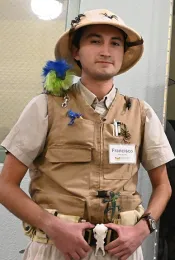 Francisco Basso, UC Davis alumnus and artist (Photo by Kathy Keatley Garvey)