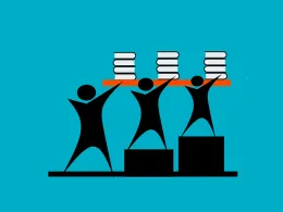 Image of people on steps holding up planks.