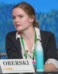 Hosting the Dec. 7th ant seminar is UC Davis doctoral candidate Jill Oberski, shown here competing on the 2022 UC Davis Entomology Games Team, which won the national championship at the Entomological Society of America meeting in Vancouver, B.C. (ESA Photo)