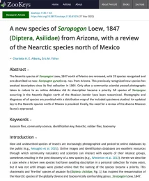 Charlotte Alberts' research article in ZooKeys. (Screen shot)