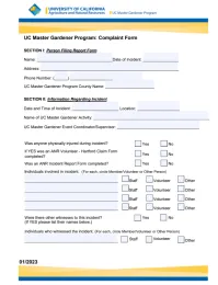 complaint form