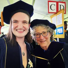 Charlotte Herbert Alberts with her advisor or principal investigator, UC Davis distinguished professor Diane Ullman.