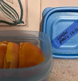 Citrus peels can easily be frozen for later use. J.C. Lawrence