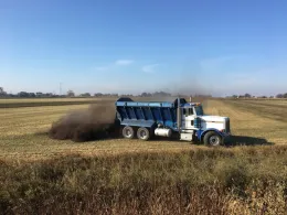 Figure 1. Green waste compost was applied to established alfalfa.