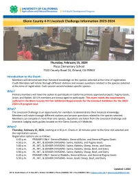 Glenn County 4-H Livestock Challenge Information Sheet 2023-2024