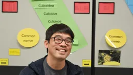 Professor Louie Yang, recipient of the Academic Senate's Distinguished Teaching Award (Photo by Kathy Keatley Garvey)