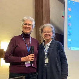 Shannon Mueller, left, and Carol Frate.