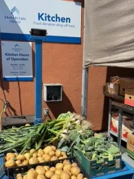 Produce donations. Photo by Lisa Putnam.