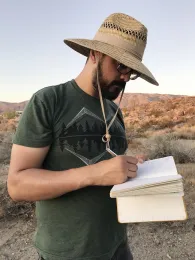 Chris Pagan on a collecting trip to the desert.