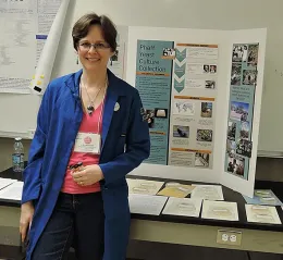 Curator Kyria Boundy-Mills of the Phaff Yeast Culture Collection. (Photo by Kathy Keatley Garvey)