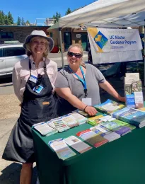 UC Master Gardener volunteers of the Lake Tahoe Basin providing research-based information to a public event
