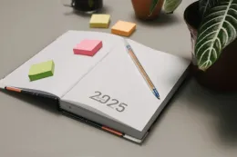 A calendar open to a page labeled 2025