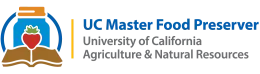 UC Master Food Preserver logo showing a jar, book and fruit