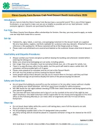 Glenn County 4-H Crab Feed Dessert Booth Instructions