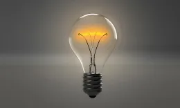 Glowing light bulb