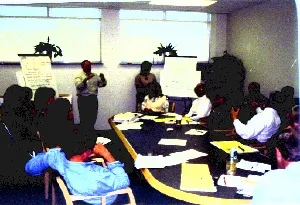 Michael Dimock leads a visioning session on the Central Coast.